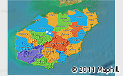 Political 3D Map of Hainan, satellite outside