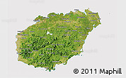 Satellite 3D Map of Hainan, cropped outside