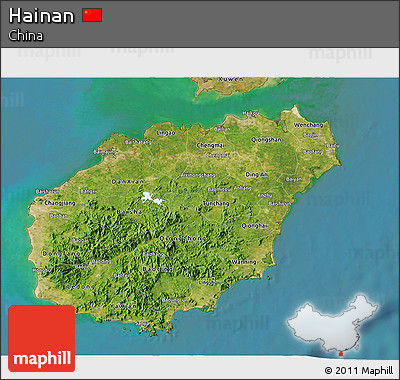 Satellite 3D Map of Hainan