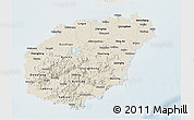 Shaded Relief 3D Map of Hainan, lighten