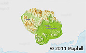 Physical 3D Map of Baoting, single color outside