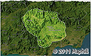 Satellite 3D Map of Baoting, darken