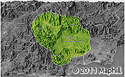 Satellite 3D Map of Baoting, desaturated