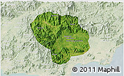 Satellite 3D Map of Baoting, lighten