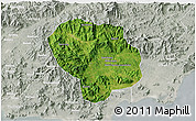 Satellite 3D Map of Baoting, lighten, semi-desaturated