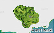 Satellite 3D Map of Baoting, single color outside