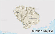 Shaded Relief 3D Map of Baoting, single color outside