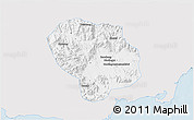 Silver Style 3D Map of Baoting, single color outside