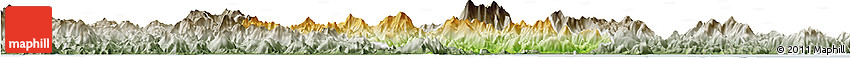 Physical Horizon Map of Baoting, semi-desaturated