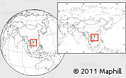 Blank Location Map of Baoting, highlighted parent region, within the entire country