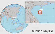 Gray Location Map of Baoting, highlighted parent region