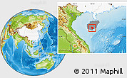Physical Location Map of Baoting, highlighted country, highlighted parent region