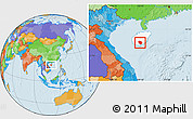 Political Location Map of Baoting, highlighted parent region