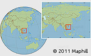 Savanna Style Location Map of Baoting, within the entire country