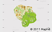 Physical Map of Baoting, cropped outside