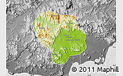 Physical Map of Baoting, desaturated