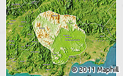 Physical Map of Baoting, satellite outside