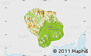 Physical Map of Baoting, single color outside