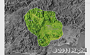Satellite Map of Baoting, desaturated