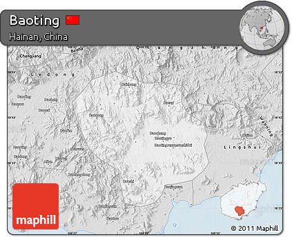 Silver Style Map of Baoting