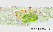 Physical Panoramic Map of Baoting, lighten