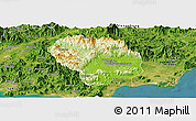 Physical Panoramic Map of Baoting, satellite outside