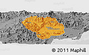 Political Panoramic Map of Baoting, desaturated