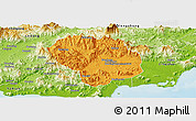Political Panoramic Map of Baoting, physical outside