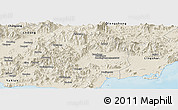 Shaded Relief Panoramic Map of Baoting