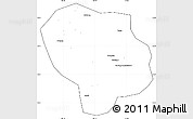 Blank Simple Map of Baoting, cropped outside