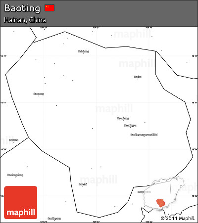 Blank Simple Map of Baoting