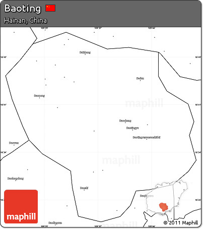 Blank Simple Map of Baoting