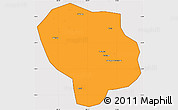 Political Simple Map of Baoting, cropped outside