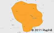 Political Simple Map of Baoting, single color outside, borders and labels