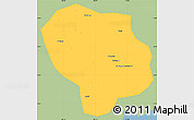 Savanna Style Simple Map of Baoting, single color outside