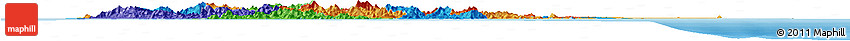 Political Horizon Map of Hainan, single color outside