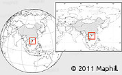 Blank Location Map of Hainan, highlighted country, within the entire country