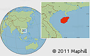 Savanna Style Location Map of Hainan