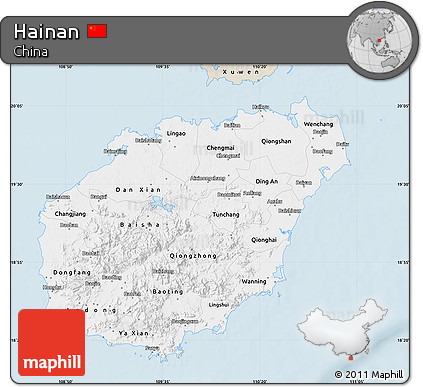 Classic Style Map of Hainan