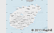 Gray Map of Hainan, single color outside