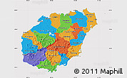 Political Map of Hainan, cropped outside