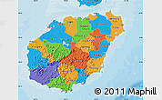 Political Map of Hainan, political shades outside