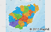 Political Map of Hainan, single color outside