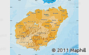 Political Shades Map of Hainan