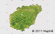 Satellite Map of Hainan, cropped outside