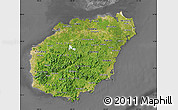 Satellite Map of Hainan, desaturated