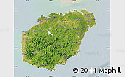 Satellite Map of Hainan, lighten