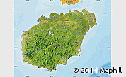 Satellite Map of Hainan, political outside