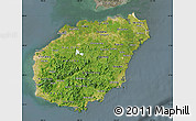 Satellite Map of Hainan, semi-desaturated