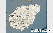 Shaded Relief Map of Hainan, darken